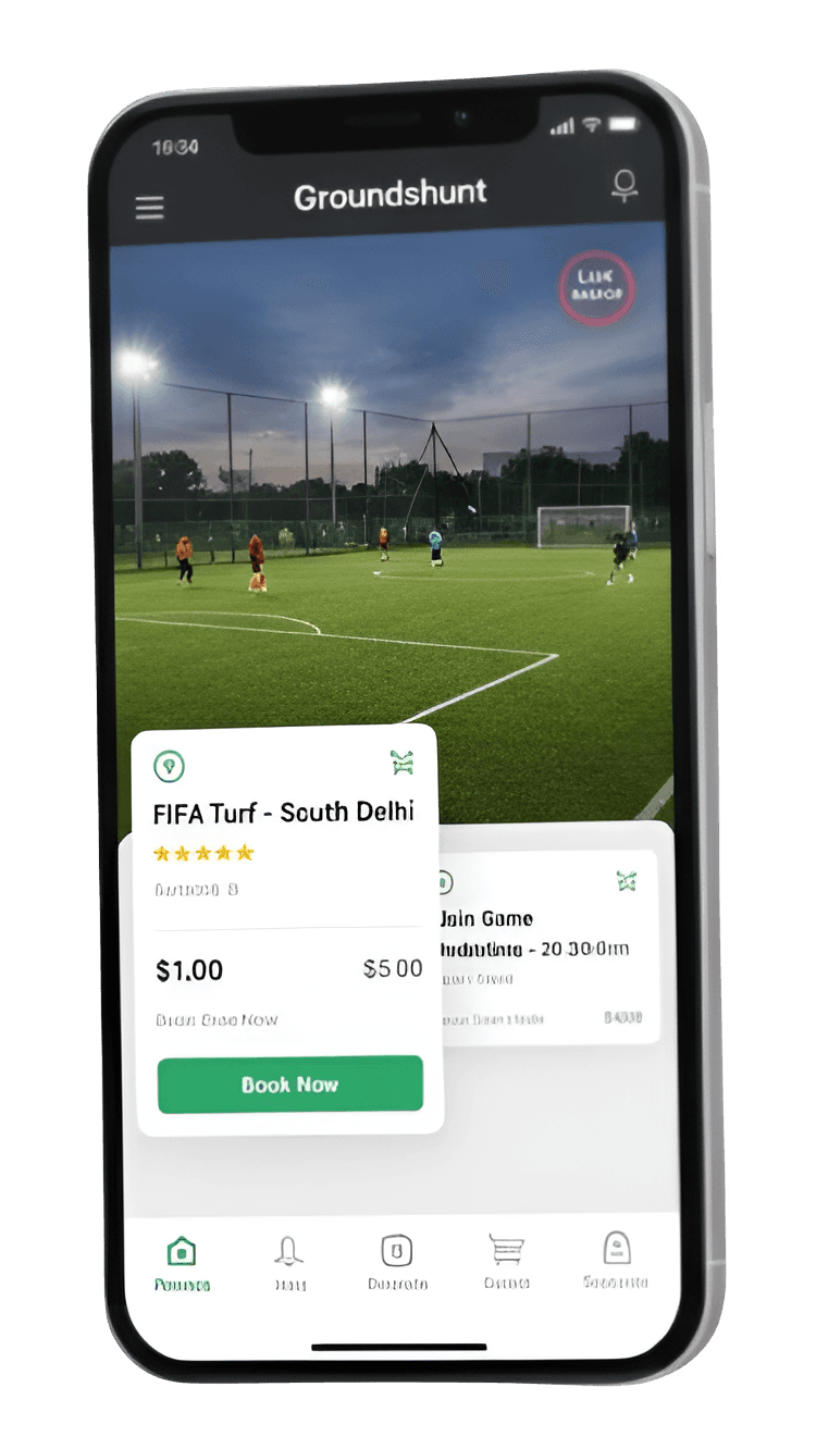 GroundsHunt Mobile App Interface